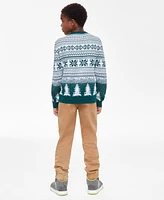 Holiday Lane Big & Little Boys Fair Isle Sweater, Created for Macy's