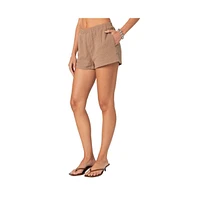 Edikted Women's Levy Gauze Shorts