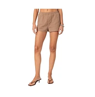 Edikted Women's Levy Gauze Shorts