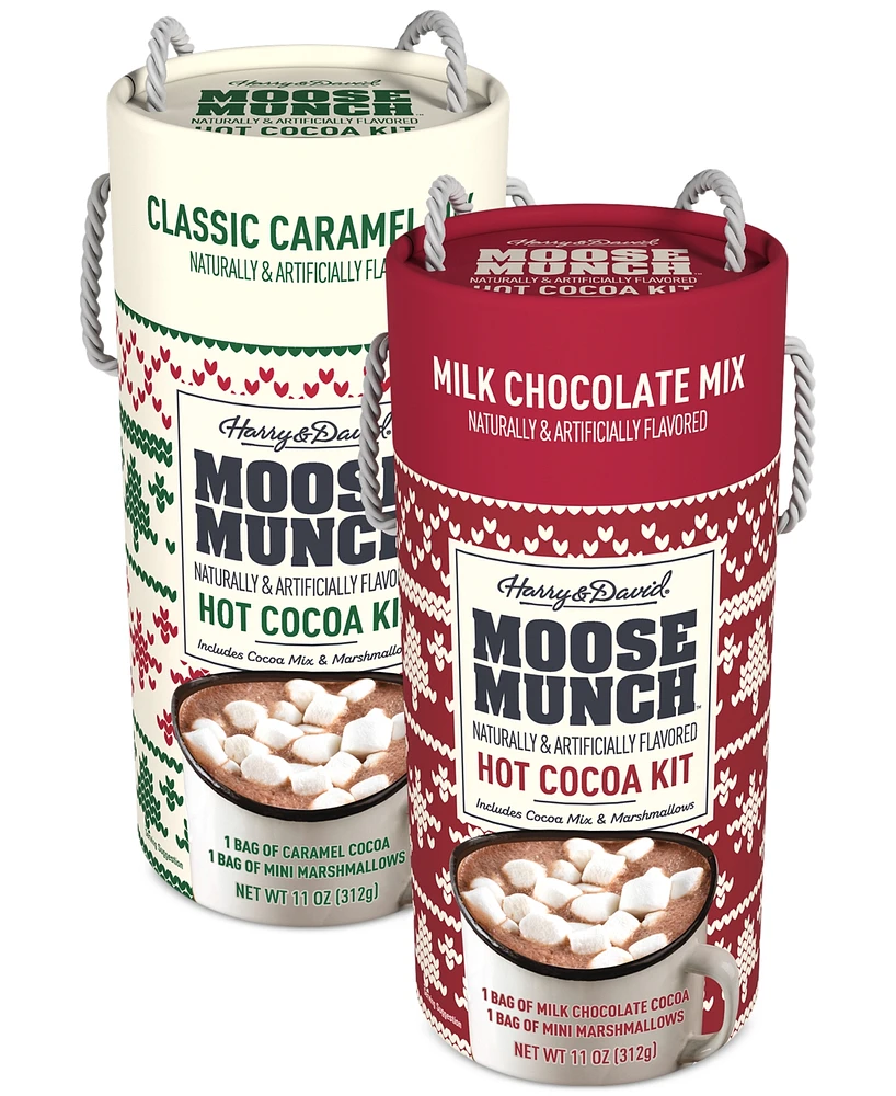 Harry & David Moose Munch Milk Chocolate and Classic Caramel Cocoa Mix, 2 Pack