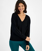 I.n.c. International Concepts Women's V-Neck Sweater, Created for Macy's