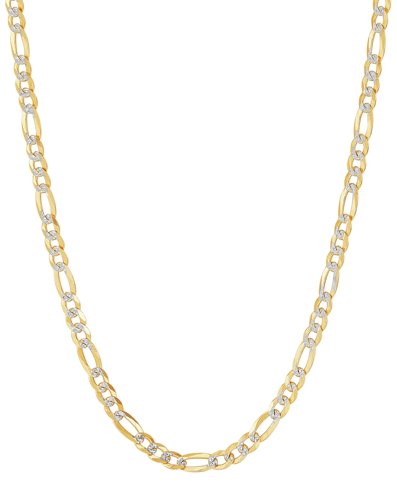 Figaro Link Two-Tone 18" Chain Necklace in Sterling Silver & 18k Gold-Plate