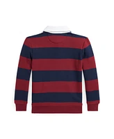 Polo Ralph Lauren Toddler and Little BoysStriped Fleece Rugby Sweatshirt