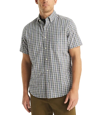 Nautica Men's Classic-Fit Stretch Plaid Button-Down Oxford Shirt