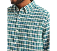 Nautica Men's Relaxed-Fit Plaid Button-Down Oxford Shirt