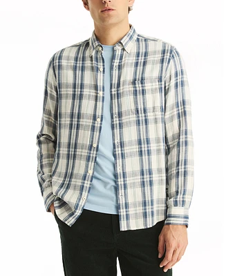 Nautica Men's Classic-Fit Plaid Button-Down Twill Shirt