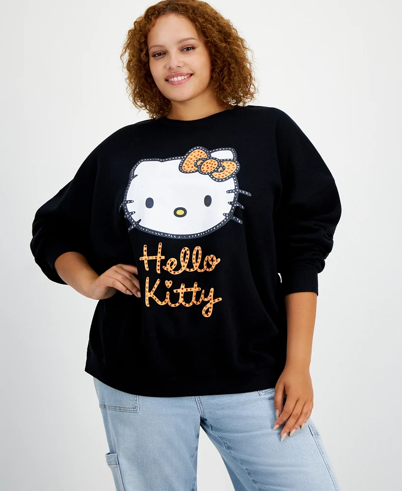 Grayson Threads, The Label Trendy Plus Hello Kitty Sparkle Halloween Graphic Sweatshirt