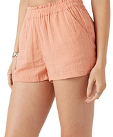 O'Neill Juniors' Carla Cotton High-Rise Pull-On Shorts