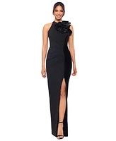 Betsy & Adam Women's Embellished Sleeveless Scuba Gown