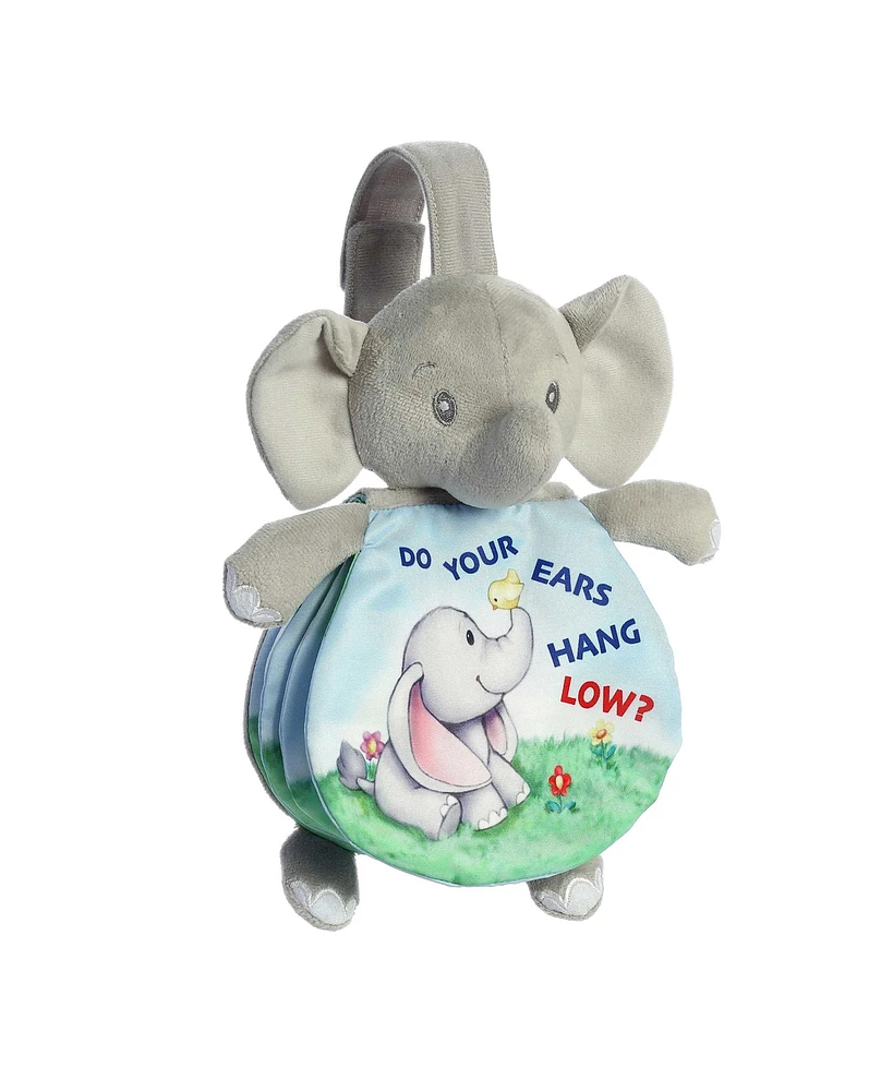 ebba Small Do Your Ears Hang Low Story Pals Educational Baby Plush Toy Gray 9"