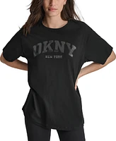 Dkny Sport Women's Varsity Satin Logo T-Shirt