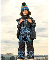 Deux par Big Boys Two Piece Thermal Underwear Set Black Printed Neon Dino