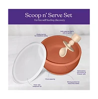 Sperric Toddler Bowls with Suction, Silicone Feeding Set Suction Bowl Lids and Spoons, Bpa Free 0-6 Months Essentials