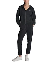 Dkny Sport Women's Rhinestone Logo Full-Zip Hoodie
