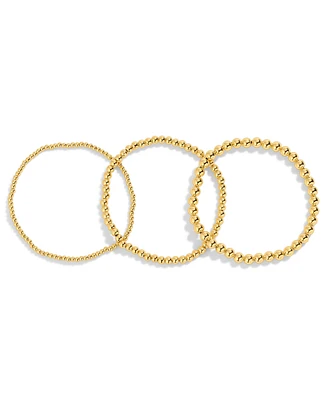 Girls Crew 3 pc. Gold Standard Stretch Beaded Bracelet Set