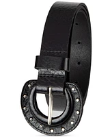 Levi's Studded Wrapped Center Bar Buckle Skinny Leather Belt