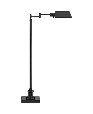 Regency Hill Jenson Industrial Adjustable Swing Arm Pharmacy Lamps Floor Standing with Usb Charging Port 54" Tall Dark Bronze Metal Decor for Living R