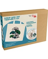 Rosa ROSATalent: Eco-Friendly Cotton Ecobag Coloring Kit – Ginkgo Leaves (220 Gsm, 38x42 cm)