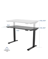 FlexiSpot E9W Height Adjustable Standing Desk, White