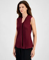 Kasper Women's Tie-Neck Sleeveless Top