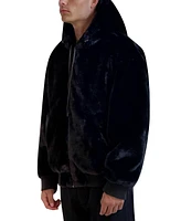 Karl Lagerfeld Men's Reversible Faux-Fur Lined Bomber Jacket