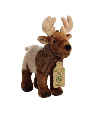 Aurora Medium Elk Eco Nation Eco-Friendly Plush Toy Brown 10.5"