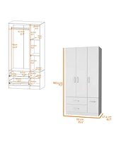 Fm Furniture Douglas Armoire in melamine, two drawers