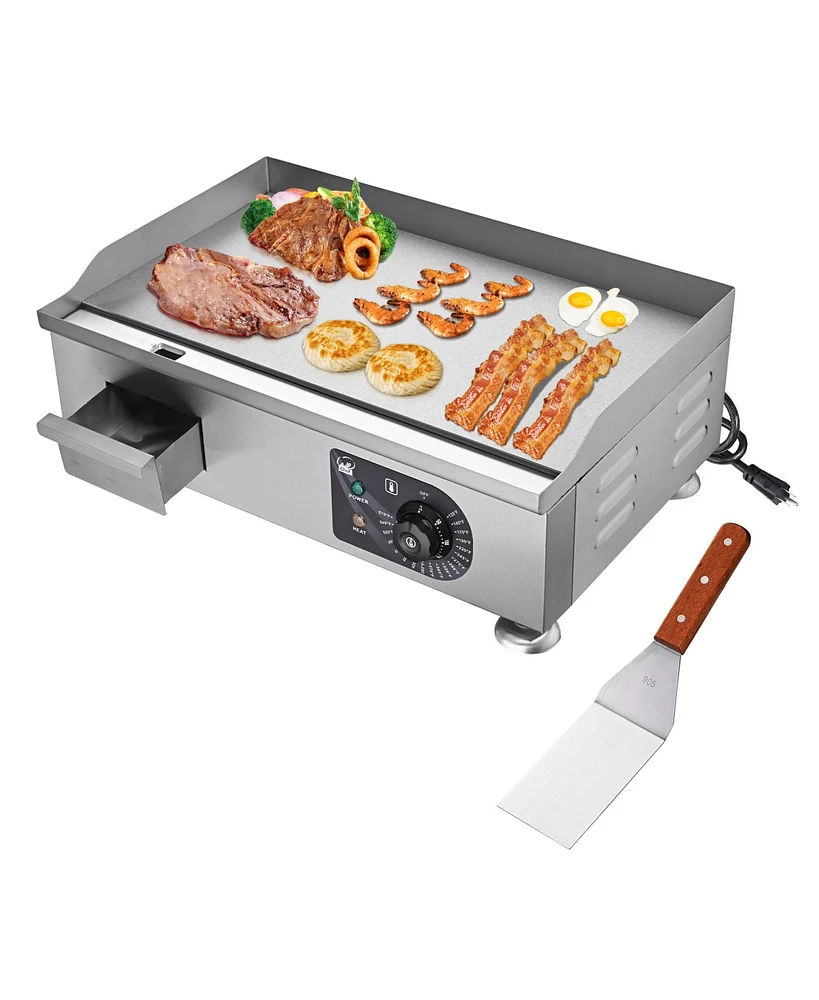 Yescom WeChef 3000W 22" Electric Griddle Countertop Commercial Flat Top Hot Plate Restaurant Bbq Grill