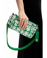 Desigual Women's S textured floral crossbody bag