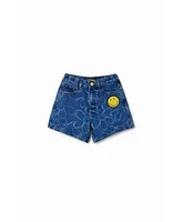 Desigual Girls s Smiley Originals denim shorts