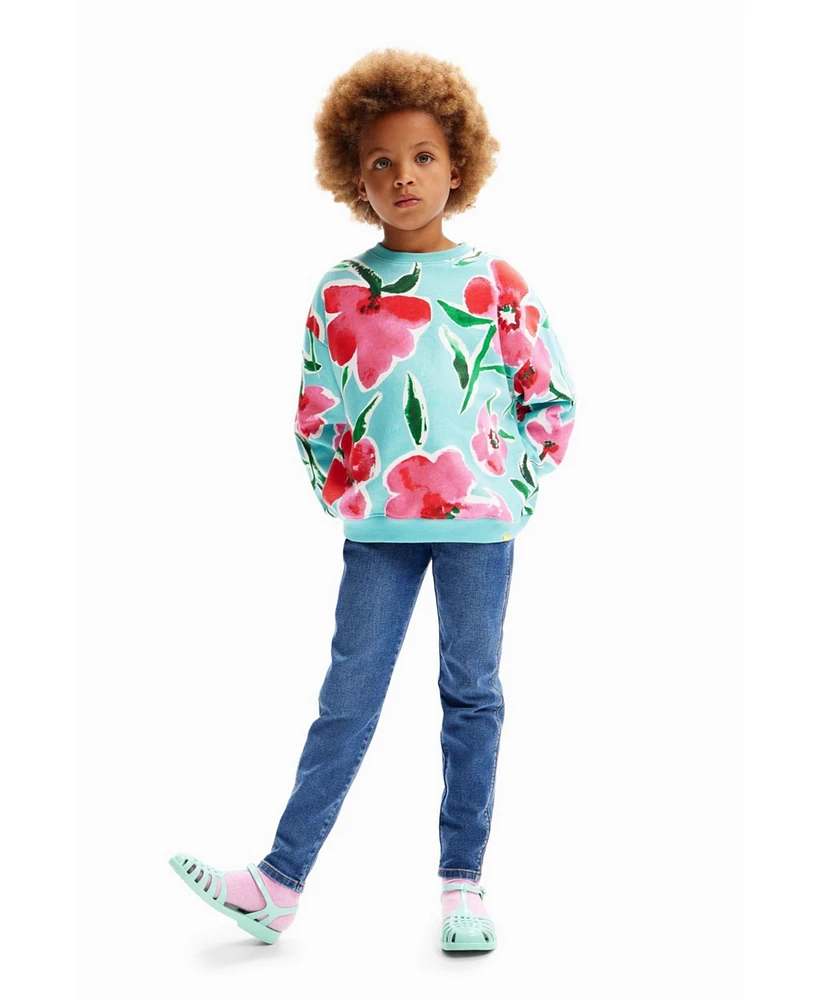 Desigual Girls Girls's Oversize floral sweatshirt