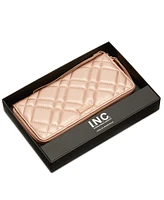 I.n.c. International Concepts Boxed Hazel Zip-Around Metallic Quilt Wristlet, Created for Macy's