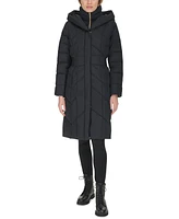 Cole Haan Women's Bibbed Hooded Puffer Coat