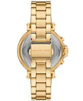 Michael Kors Women's Maren Chronograph Gold-Tone Stainless Steel Watch 40mm