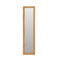 vidaXL Wall Mirror with Shelves 11.8"x11.8"x47.2" Solid Teak Wood