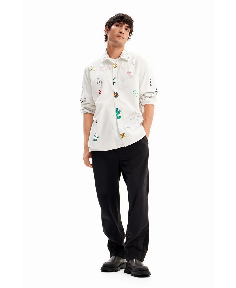 Desigual Men's Illustrated shirt with messages