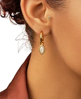 Sterling Forever Calla Hoops