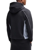 Boss by Hugo Men's Embossed-Artwork Zip-Up Hoodie