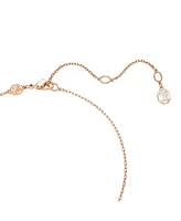 Swarovski Dextera Pendant, Round Cut, White, Rose Gold-Tone Plated Necklace