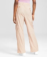 And Now This Women's High-Waisted Wide-Leg Cargo Pants, Created for Macy's