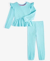 Epic Threads Toddler Girls Waffle Peplum Top & Pants, 2 Piece Set, Created for Macy's