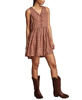 Lucky Brand Women's Shifty Printed Button-Front Mini Dress