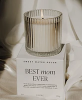 Sweet Water Decor Best Mom Ever Soy Candle - Ribbed Glass Jar with Box - 11 oz