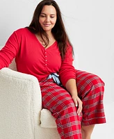 State of Day Women's Plaid Flannel Pajama Pants Xs-3X, Created for Macy's