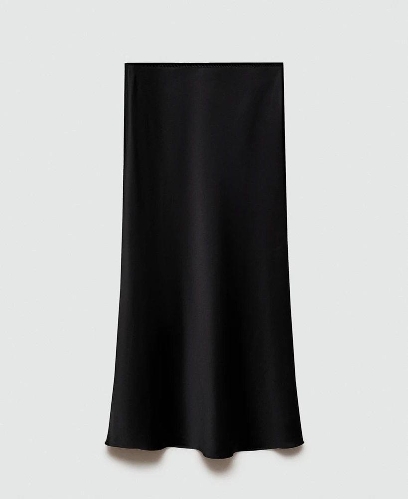 Mango Women's Midi Satin Skirt