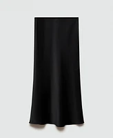 Mango Women's Midi Satin Skirt