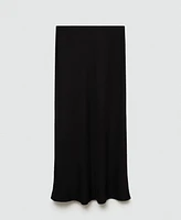 Mango Women's Long Linen Skirt