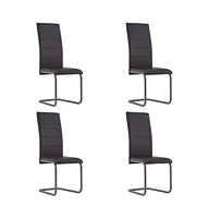 vidaXL Cantilever Dining Chairs pcs Faux Leather