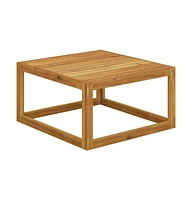 vidaXL Coffee Table 26.7"x26.7"x11.4" Solid Acacia Wood