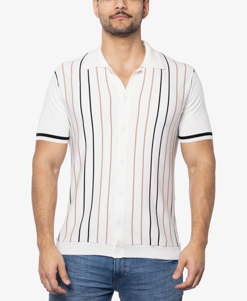 Spring + Mercer Men's Striped Polo Sweater